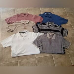 Lot of 6 Men's size large Orvis shirts 5 polos 1 button down